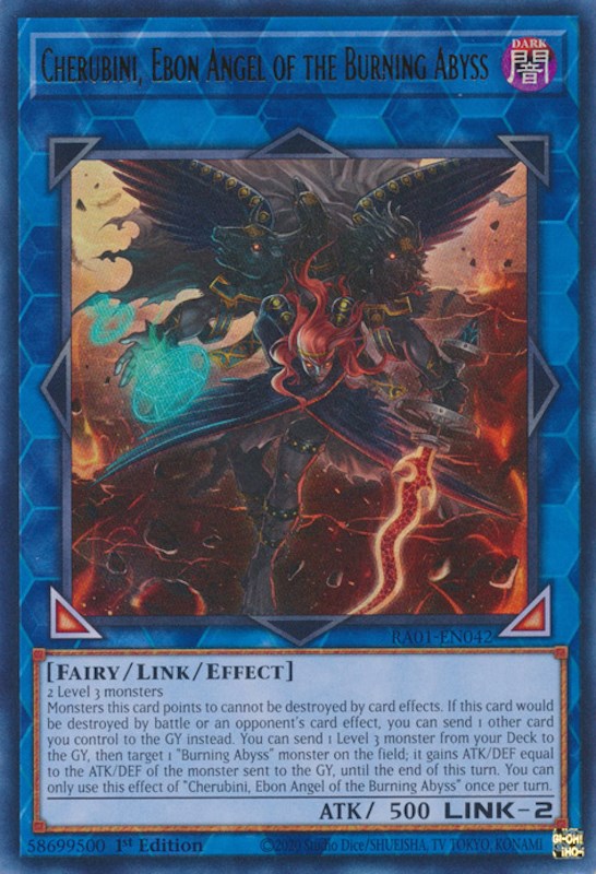 Cherubini, Ebon Angel of the Burning Abyss [RA01-EN042] Ultra Rare | Clutch Gaming