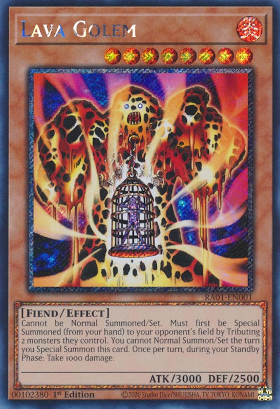 Lava Golem [RA01-EN001] Platinum Secret Rare | Clutch Gaming