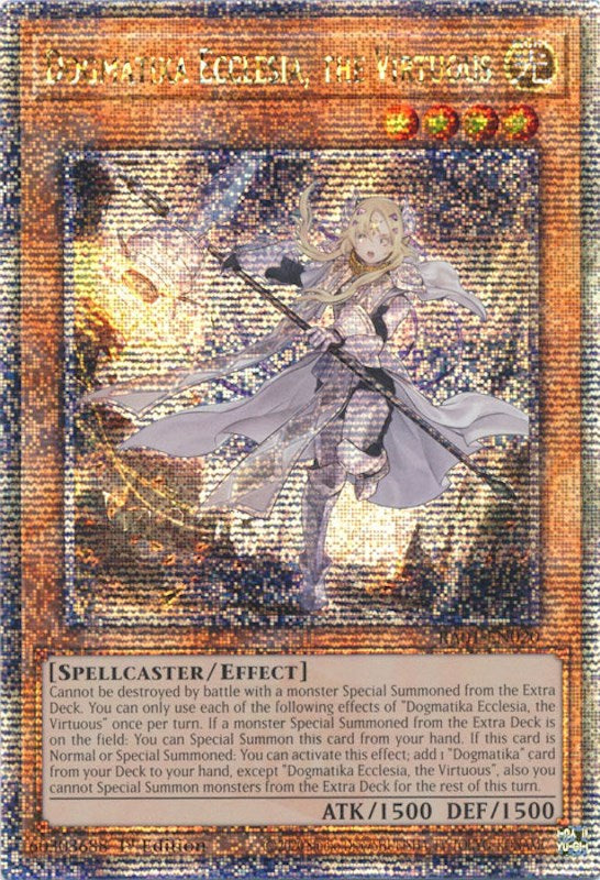 Dogmatika Ecclesia, the Virtuous [RA01-EN020] Quarter Century Secret Rare | Clutch Gaming