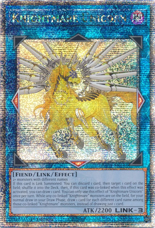 Knightmare Unicorn [RA01-EN043] Quarter Century Secret Rare | Clutch Gaming