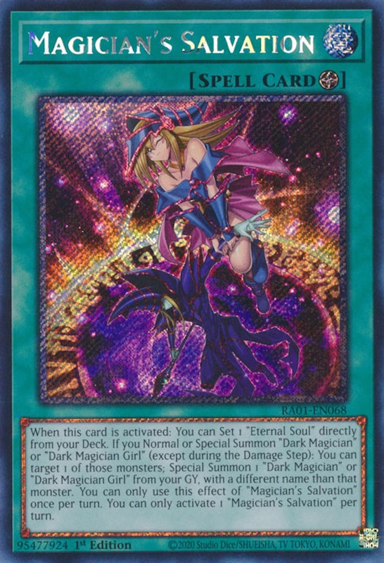 Magician's Salvation [RA01-EN068] Platinum Secret Rare | Clutch Gaming