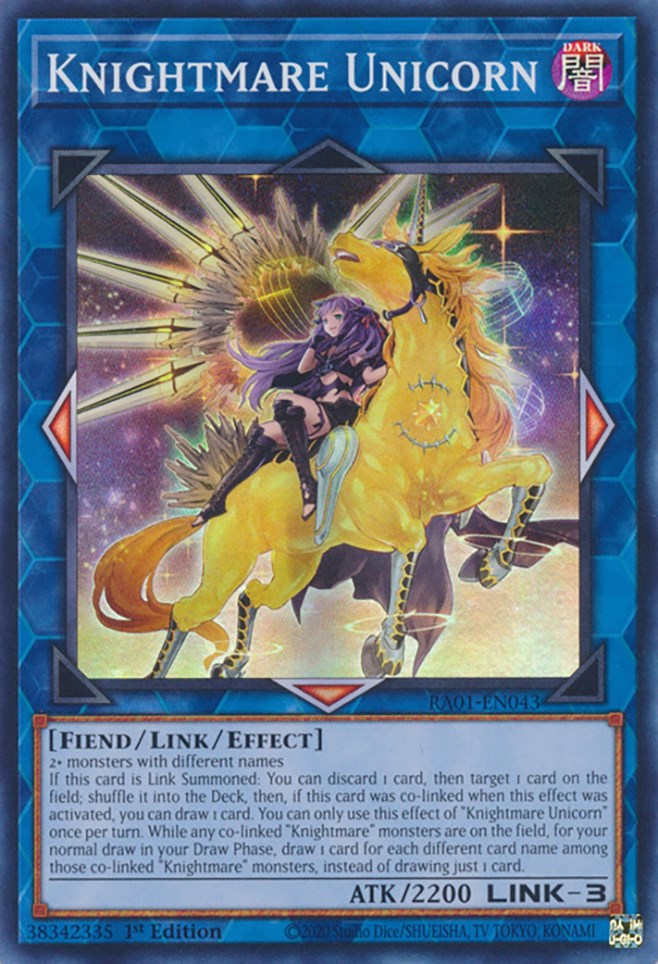 Knightmare Unicorn (Alternate Art) [RA01-EN043] Super Rare | Clutch Gaming