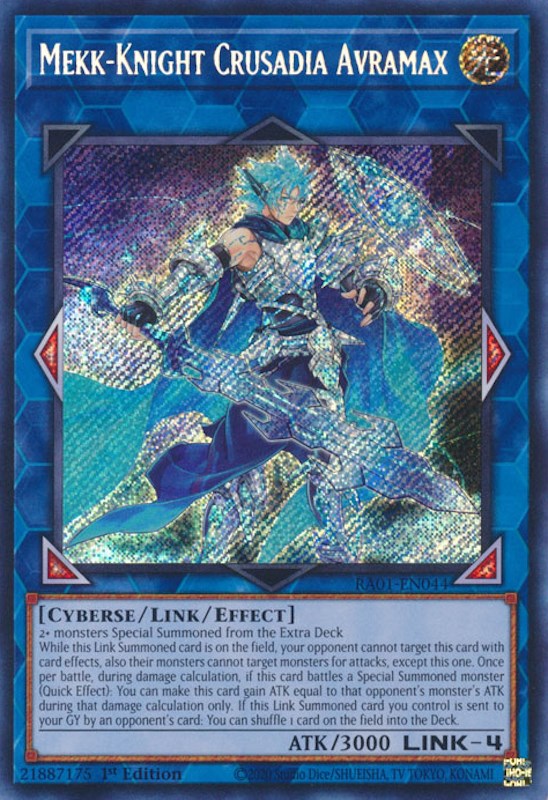 Mekk-Knight Crusadia Avramax [RA01-EN044] Secret Rare | Clutch Gaming