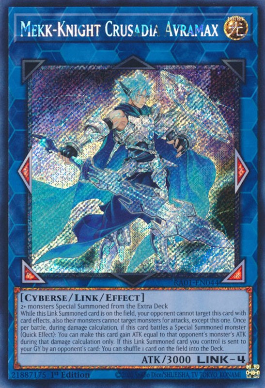 Mekk-Knight Crusadia Avramax [RA01-EN044] Platinum Secret Rare | Clutch Gaming