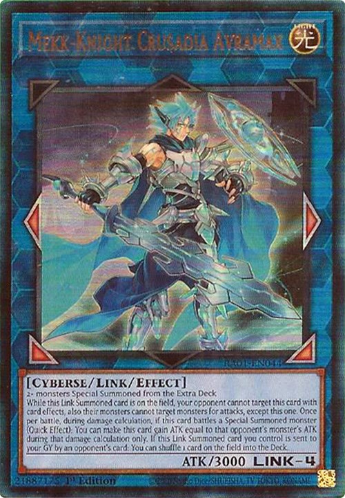 Mekk-Knight Crusadia Avramax [RA01-EN044] Prismatic Ultimate Rare | Clutch Gaming