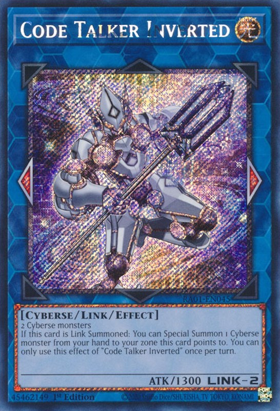 Code Talker Inverted [RA01-EN045] Platinum Secret Rare | Clutch Gaming