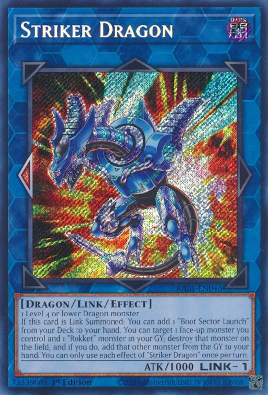 Striker Dragon [RA01-EN046] Secret Rare | Clutch Gaming