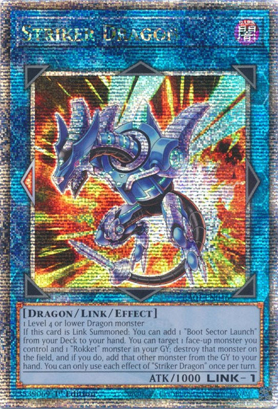 Striker Dragon [RA01-EN046] Quarter Century Secret Rare | Clutch Gaming