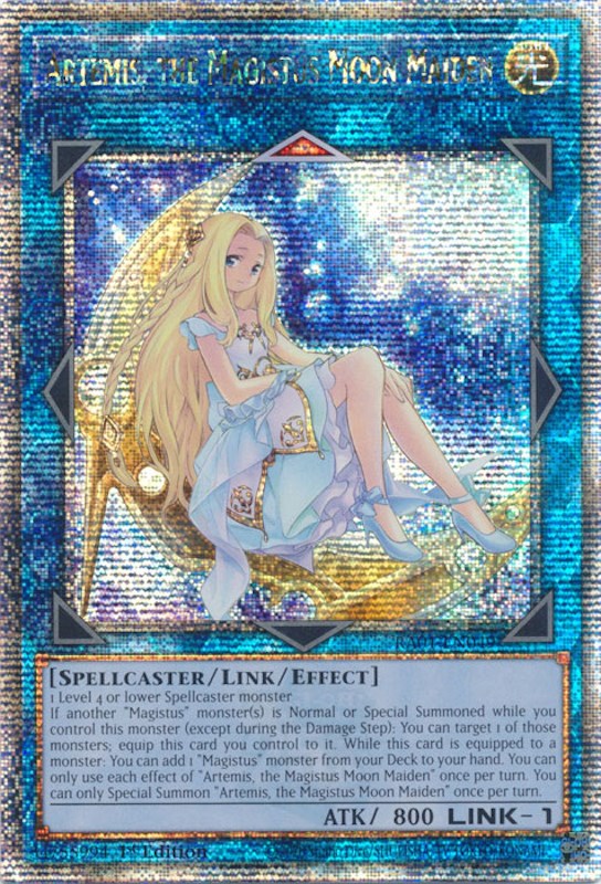 Artemis, the Magistus Moon Maiden [RA01-EN049] Quarter Century Secret Rare | Clutch Gaming