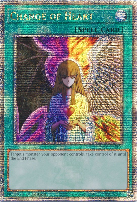 Change of Heart [RA01-EN050] Quarter Century Secret Rare | Clutch Gaming