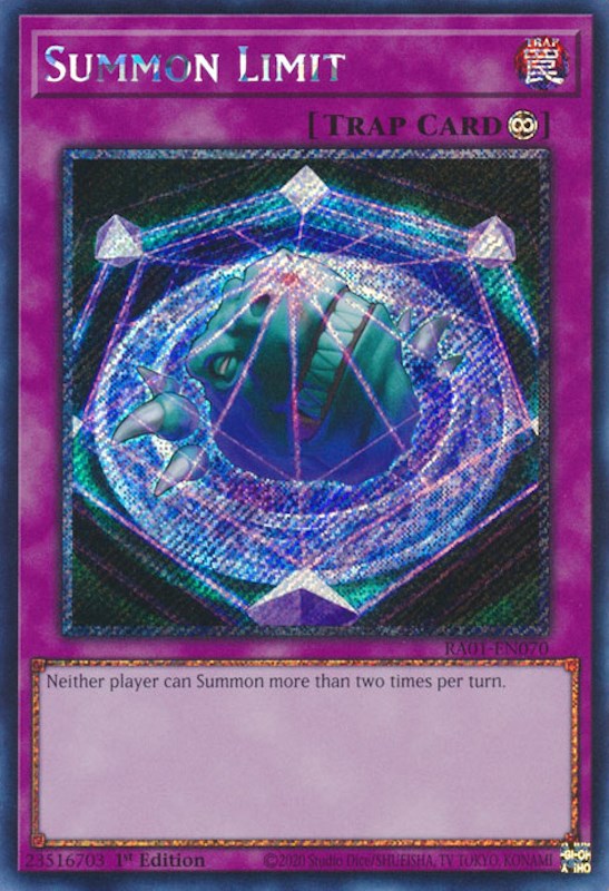 Summon Limit [RA01-EN070] Platinum Secret Rare | Clutch Gaming