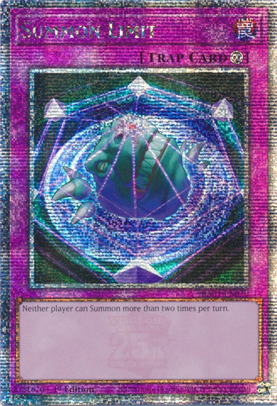 Summon Limit [RA01-EN070] Quarter Century Secret Rare | Clutch Gaming