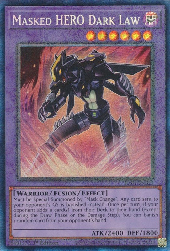 Masked HERO Dark Law [RA01-EN025] Prismatic Collector's Rare | Clutch Gaming