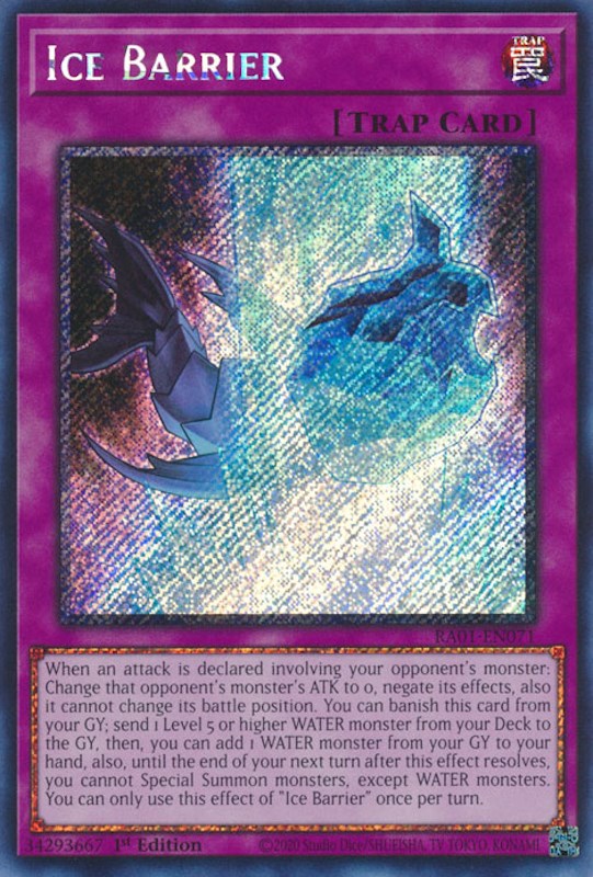 Ice Barrier [RA01-EN071] Platinum Secret Rare | Clutch Gaming