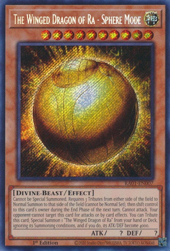 The Winged Dragon of Ra - Sphere Mode [RA01-EN007] Secret Rare | Clutch Gaming