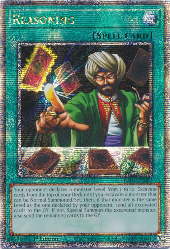 Reasoning [RA01-EN052] Quarter Century Secret Rare | Clutch Gaming