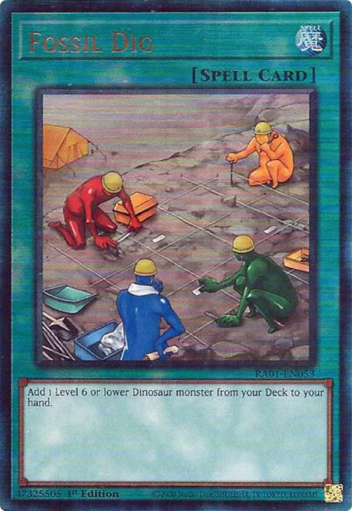 Fossil Dig [RA01-EN053] Prismatic Ultimate Rare | Clutch Gaming