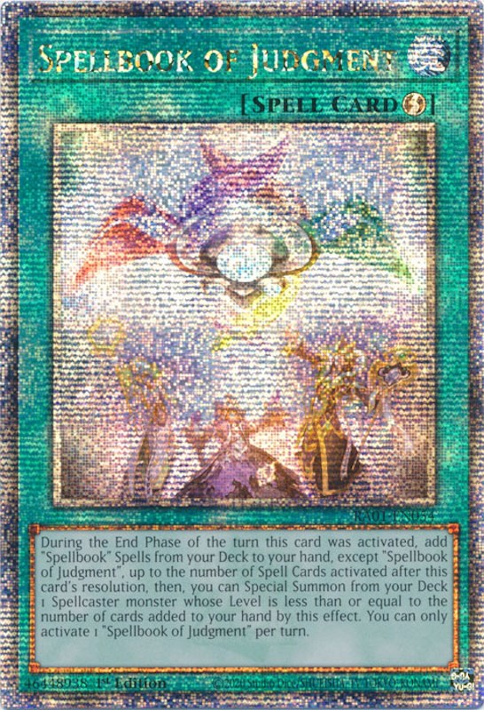 Spellbook of Judgment [RA01-EN054] Quarter Century Secret Rare | Clutch Gaming