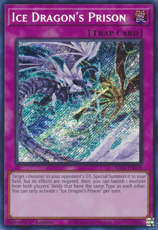 Ice Dragon's Prison [RA01-EN078] Secret Rare | Clutch Gaming
