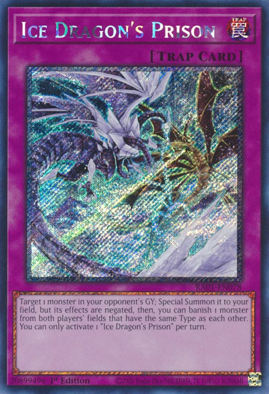 Ice Dragon's Prison [RA01-EN078] Platinum Secret Rare | Clutch Gaming