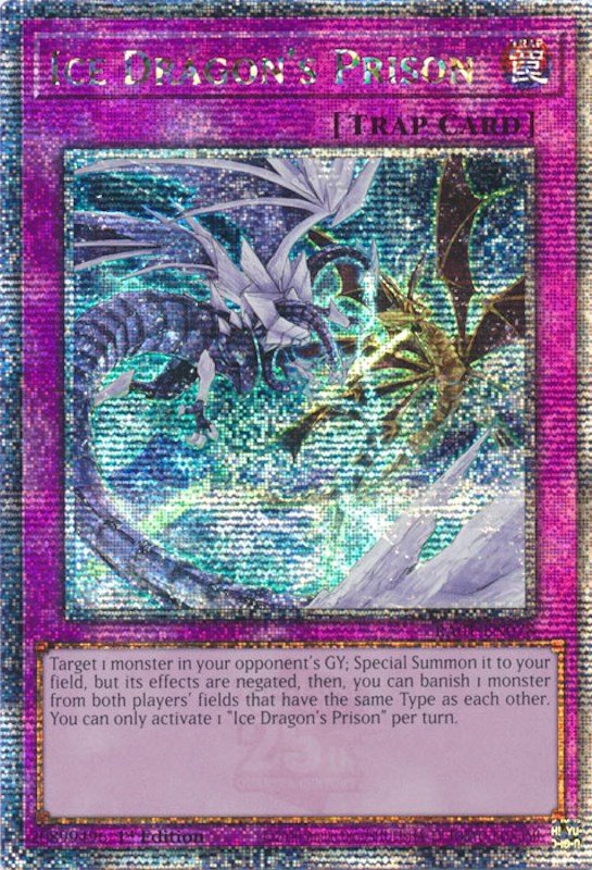 Ice Dragon's Prison [RA01-EN078] Quarter Century Secret Rare | Clutch Gaming