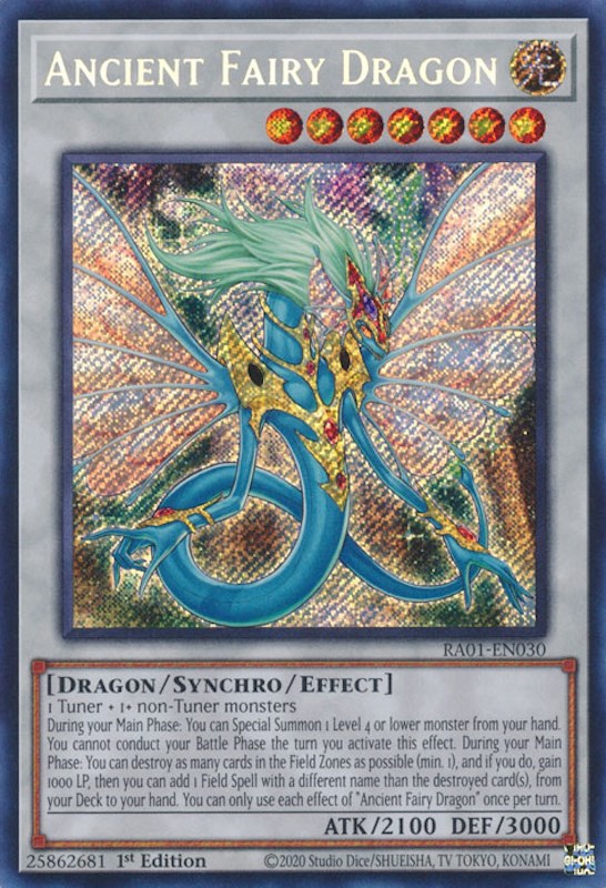 Ancient Fairy Dragon [RA01-EN030] Secret Rare | Clutch Gaming