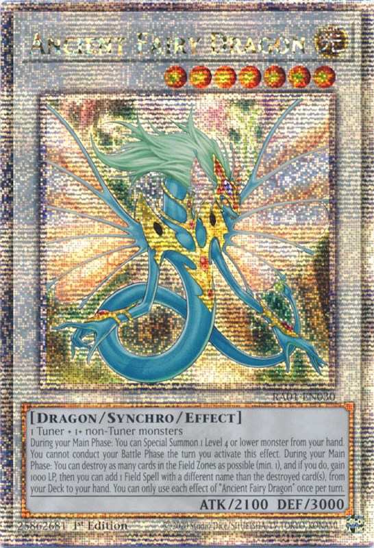 Ancient Fairy Dragon [RA01-EN030] Quarter Century Secret Rare | Clutch Gaming