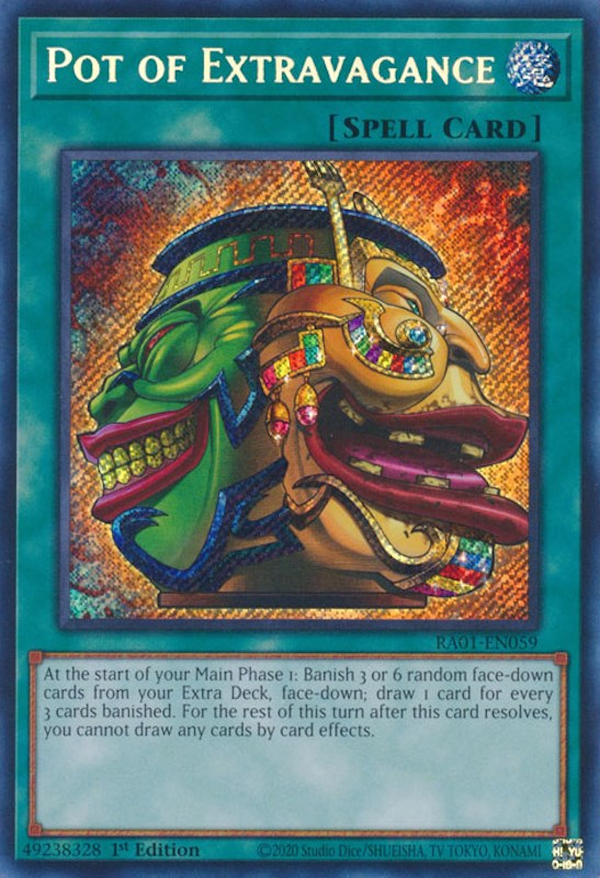 Pot of Extravagance [RA01-EN059] Secret Rare | Clutch Gaming