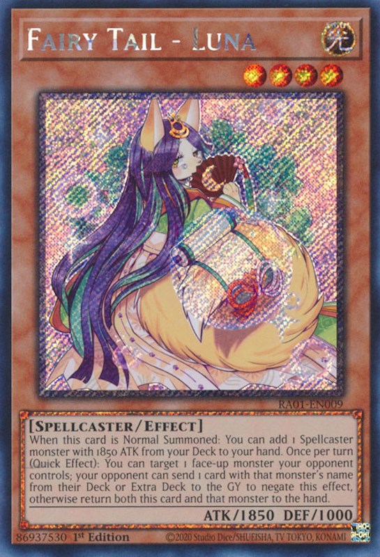 Fairy Tail - Luna [RA01-EN009] Platinum Secret Rare | Clutch Gaming