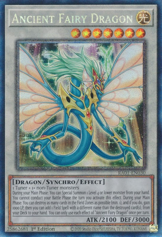 Ancient Fairy Dragon [RA01-EN030] Prismatic Collector's Rare | Clutch Gaming