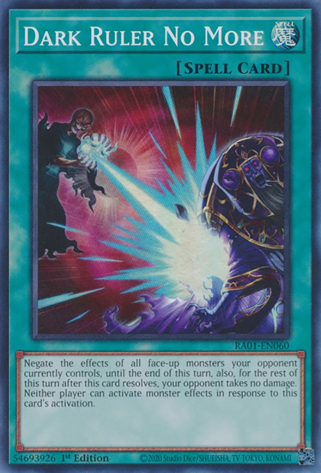 Dark Ruler No More [RA01-EN060] Super Rare | Clutch Gaming