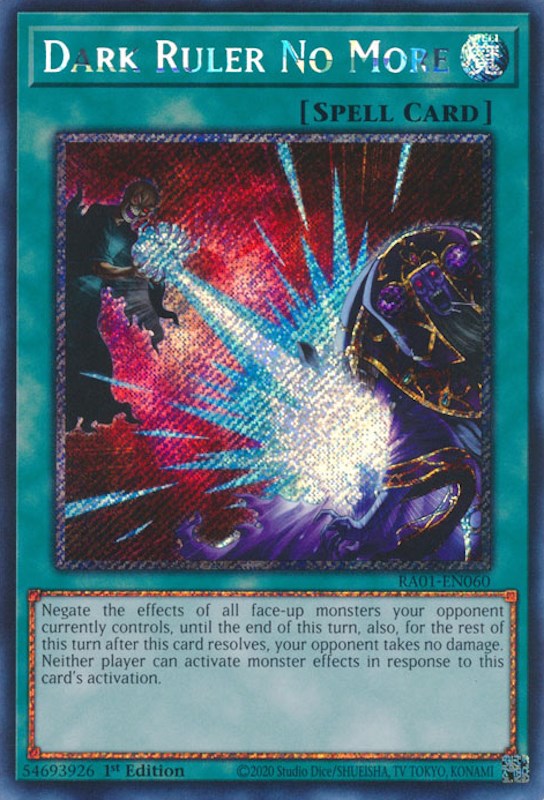 Dark Ruler No More [RA01-EN060] Platinum Secret Rare | Clutch Gaming