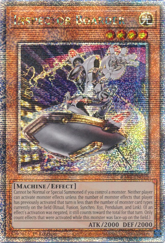 Inspector Boarder [RA01-EN010] Quarter Century Secret Rare | Clutch Gaming