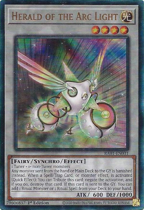 Herald of the Arc Light [RA01-EN031] Prismatic Ultimate Rare | Clutch Gaming