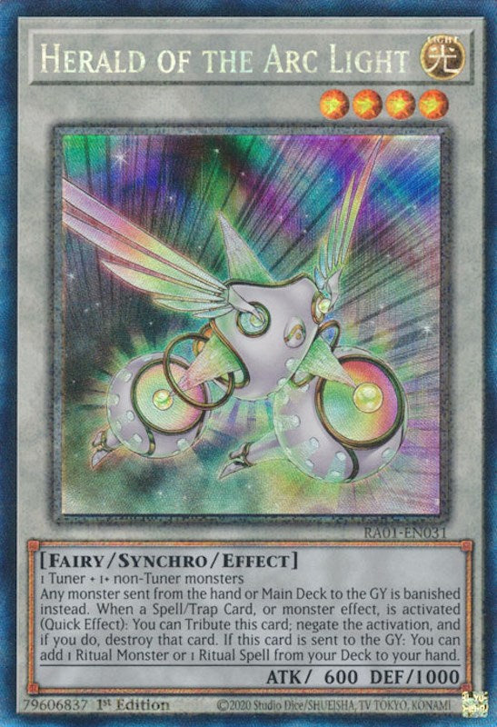 Herald of the Arc Light [RA01-EN031] Prismatic Collector's Rare | Clutch Gaming