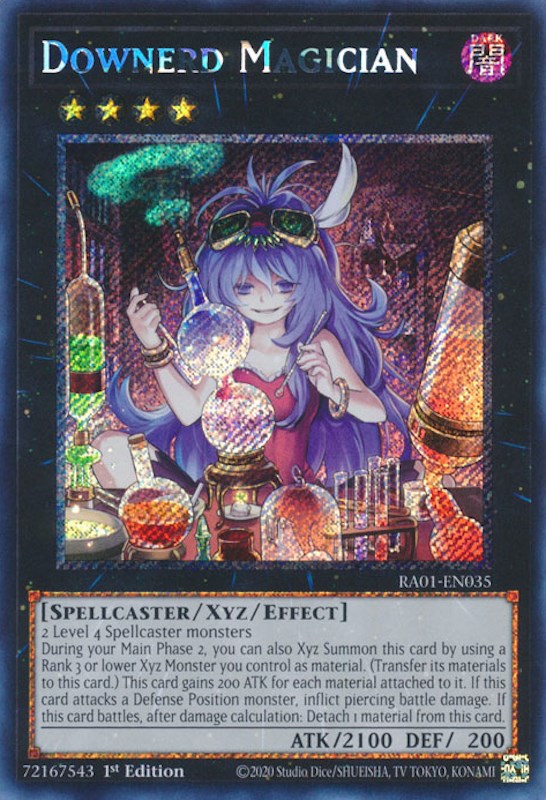 Downerd Magician [RA01-EN035] Platinum Secret Rare | Clutch Gaming