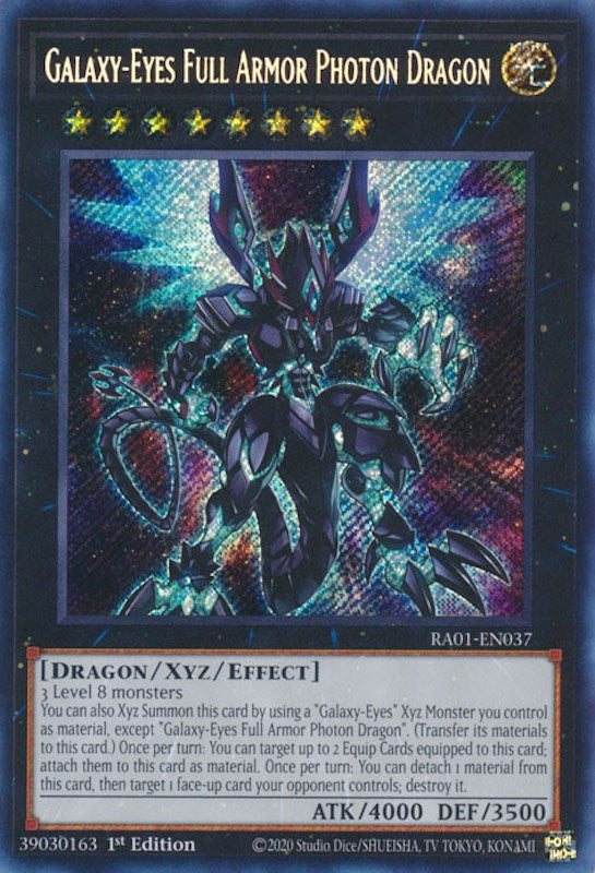 Galaxy-Eyes Full Armor Photon Dragon [RA01-EN037] Secret Rare | Clutch Gaming