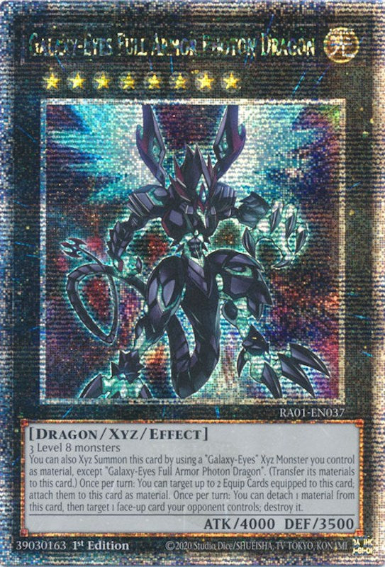 Galaxy-Eyes Full Armor Photon Dragon [RA01-EN037] Quarter Century Secret Rare | Clutch Gaming