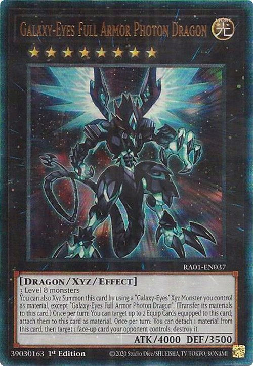 Galaxy-Eyes Full Armor Photon Dragon [RA01-EN037] Prismatic Ultimate Rare | Clutch Gaming