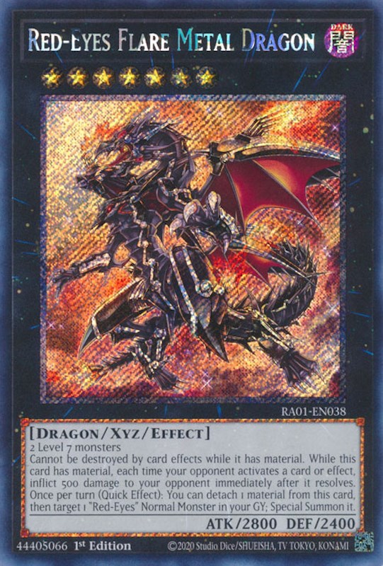 Red-Eyes Flare Metal Dragon [RA01-EN038] Platinum Secret Rare | Clutch Gaming