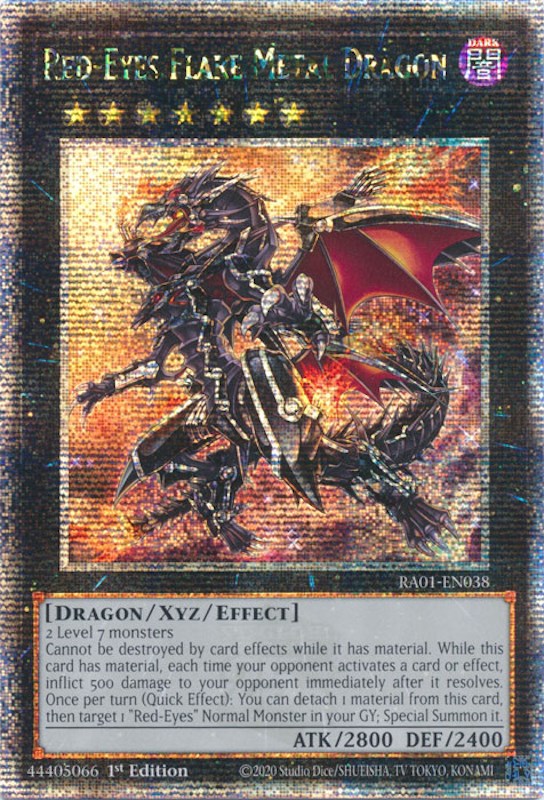 Red-Eyes Flare Metal Dragon [RA01-EN038] Quarter Century Secret Rare | Clutch Gaming