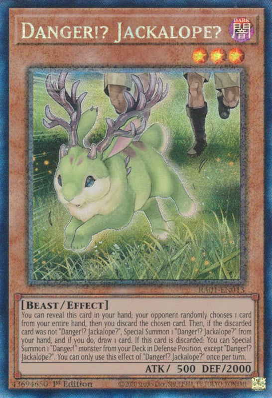 Danger!? Jackalope? [RA01-EN013] Prismatic Collector's Rare | Clutch Gaming