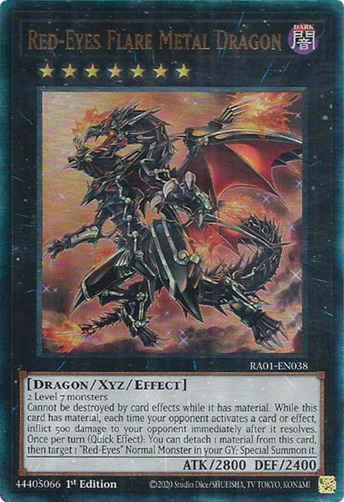 Red-Eyes Flare Metal Dragon [RA01-EN038] Prismatic Ultimate Rare | Clutch Gaming