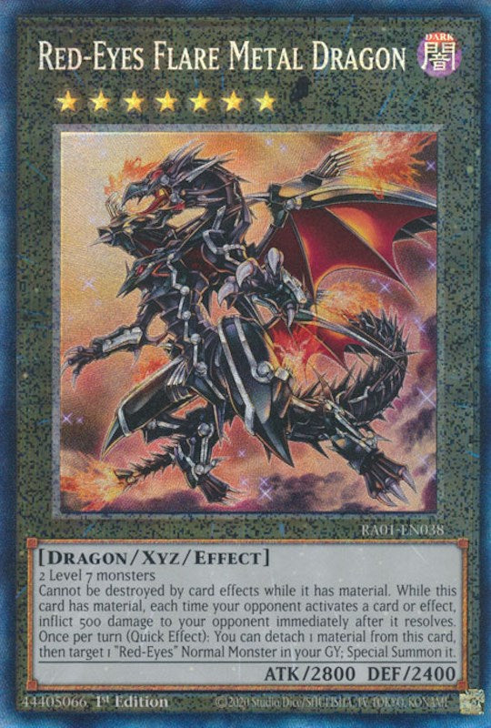 Red-Eyes Flare Metal Dragon [RA01-EN038] Prismatic Collector's Rare | Clutch Gaming