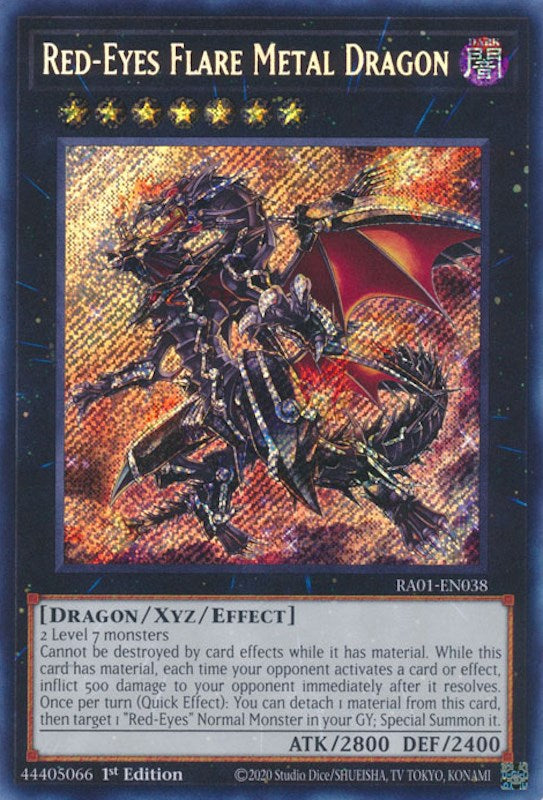 Red-Eyes Flare Metal Dragon [RA01-EN038] Secret Rare | Clutch Gaming