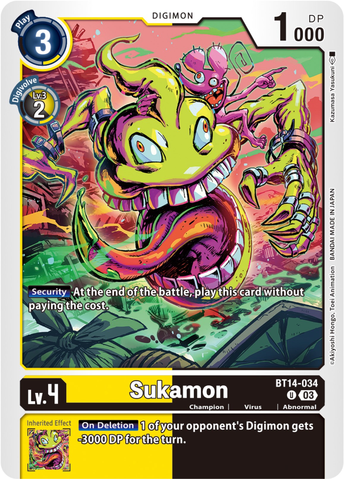 Sukamon [BT14-034] [Blast Ace] | Clutch Gaming