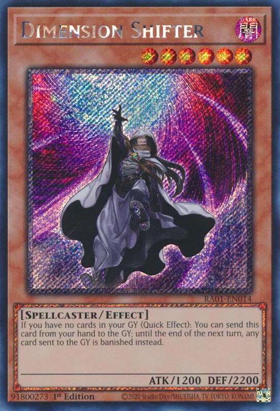 Dimension Shifter [RA01-EN014] Platinum Secret Rare | Clutch Gaming