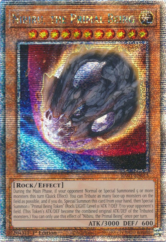 Nibiru, the Primal Being [RA01-EN015] Quarter Century Secret Rare | Clutch Gaming