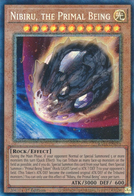 Nibiru, the Primal Being [RA01-EN015] Prismatic Collector's Rare | Clutch Gaming