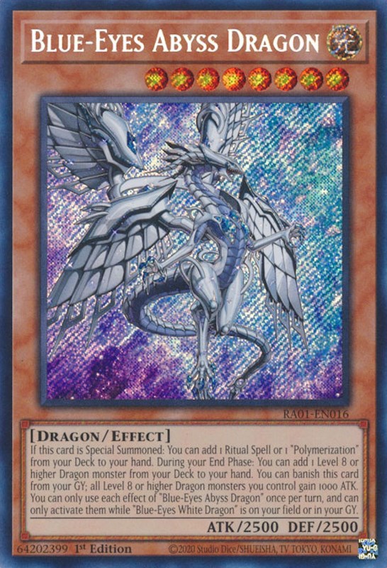 Blue-Eyes Abyss Dragon [RA01-EN016] Secret Rare | Clutch Gaming